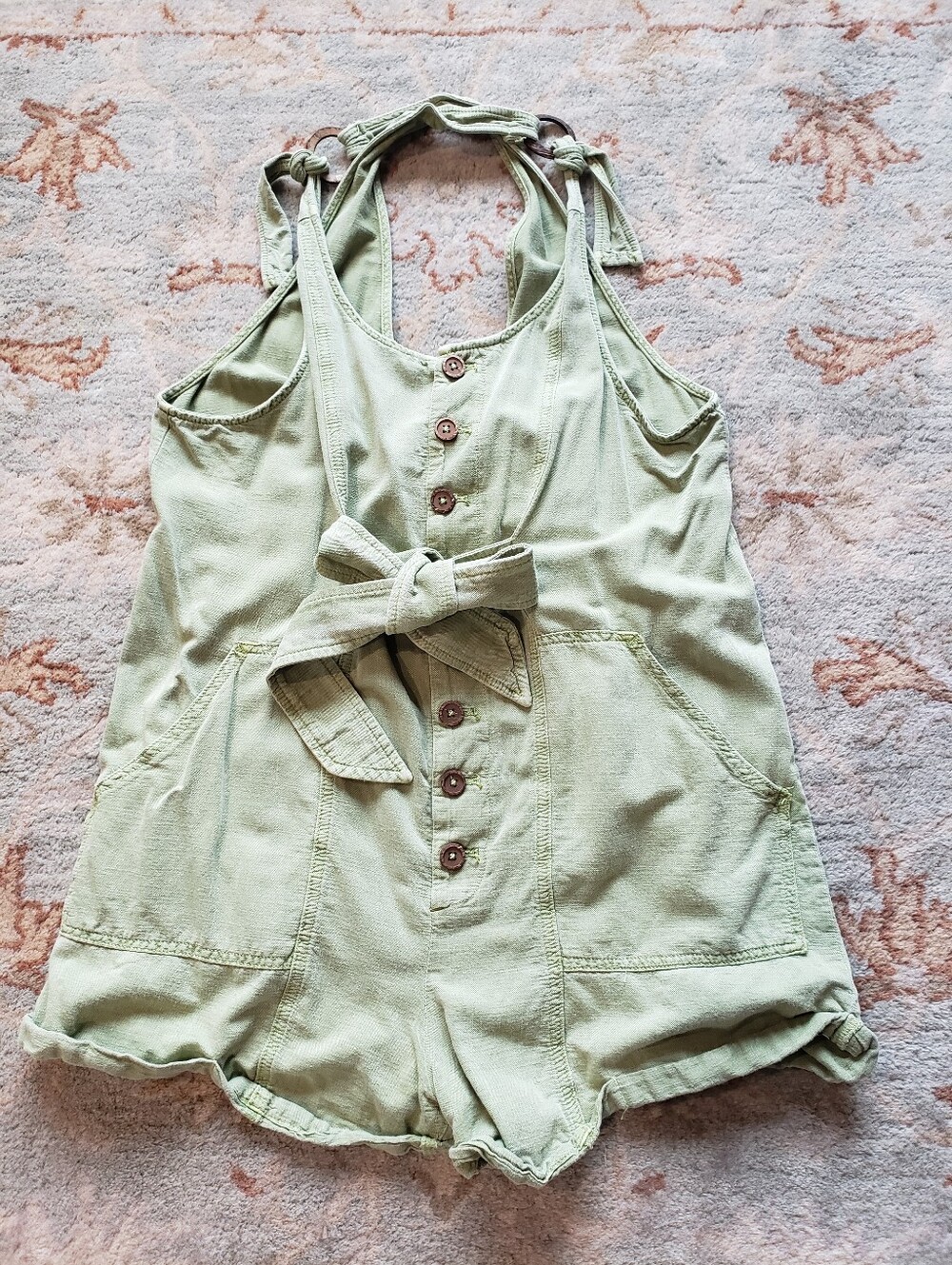 Vintage Kelly Green Free People Romper In Size L.